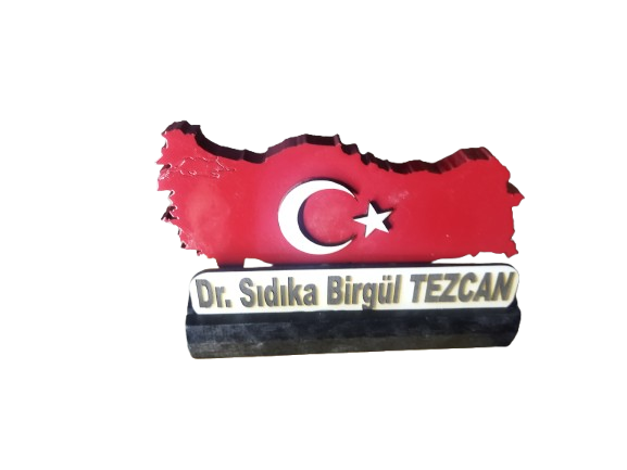 TÜRKİYE ŞEKİLLİ KIRMIZI İSİMLİK