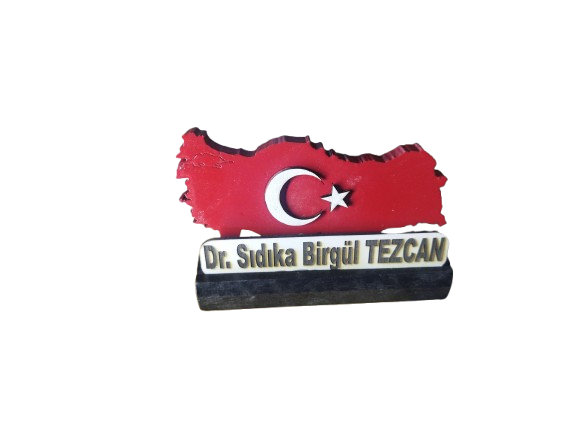 TÜRKİYE ŞEKİLLİ KIRMIZI İSİMLİK