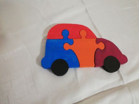 AHŞAP ARABA YAPBOZ PUZZLE